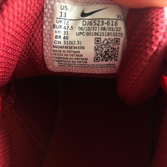 Nike Alpha Huarache Elite 4 TF Turf Hyper Red baseball shoes - Picture 8 of 10